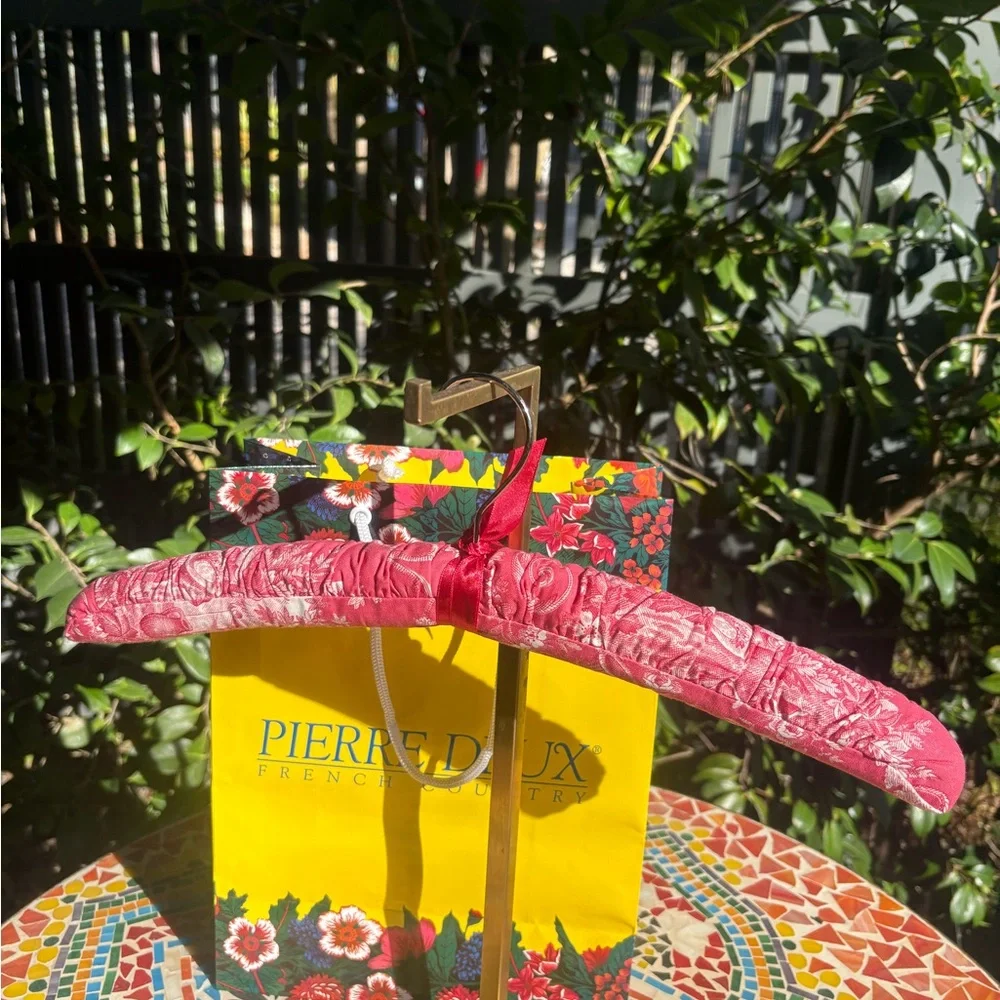 Pierre Deux Vintage Pink Toile Floral Hanger
